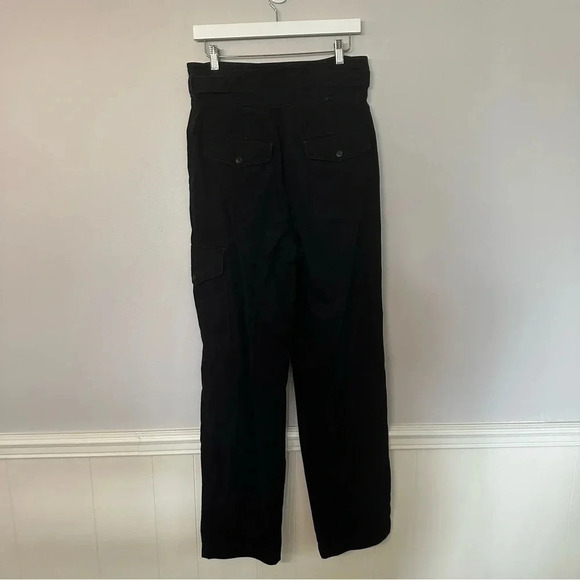 Wilfred Free Aritizia Black High Rise Paper Bag Pants with Tie Size 10 - Picture 11 of 11